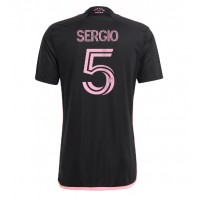 Maglia Calcio Inter Miami Sergio Busquets #5 Seconda Divisa 2024-25 Manica Corta